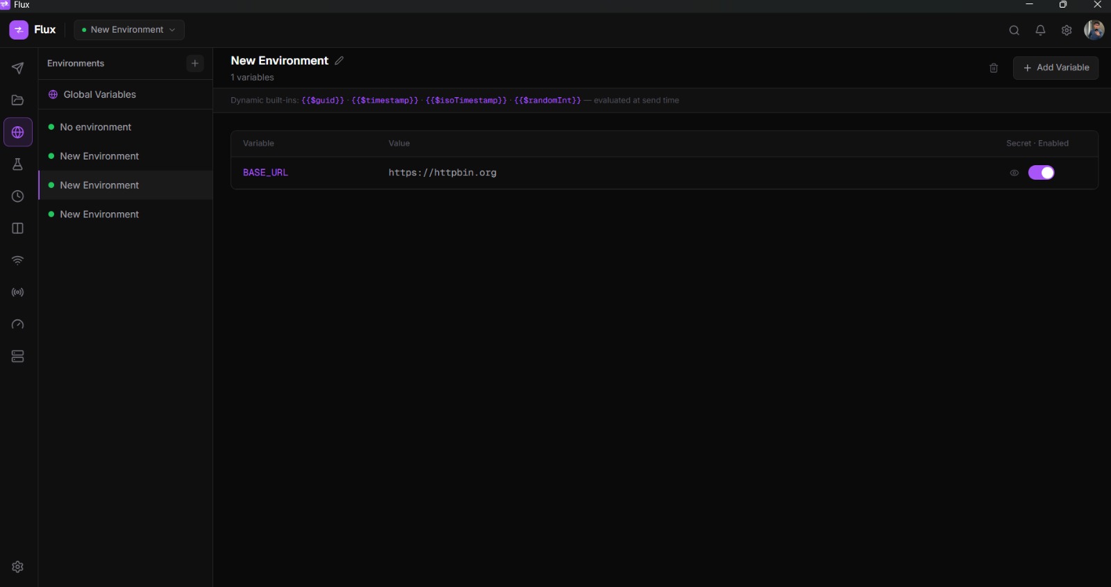 Environments — manage variables across dev, staging and production