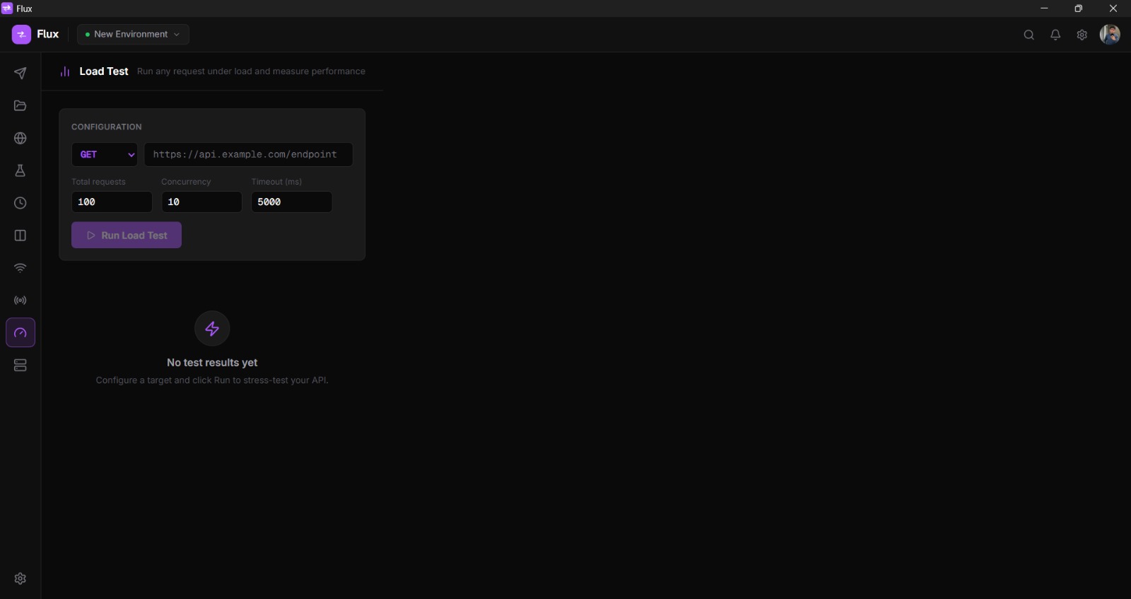 Load Test — concurrent request runner with P95/P99 latency report